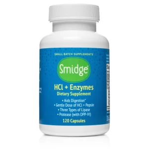 Smidge HCL + enzymes 120 kapsulių
